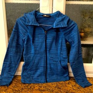 The north face hoodie size xs blue stripe